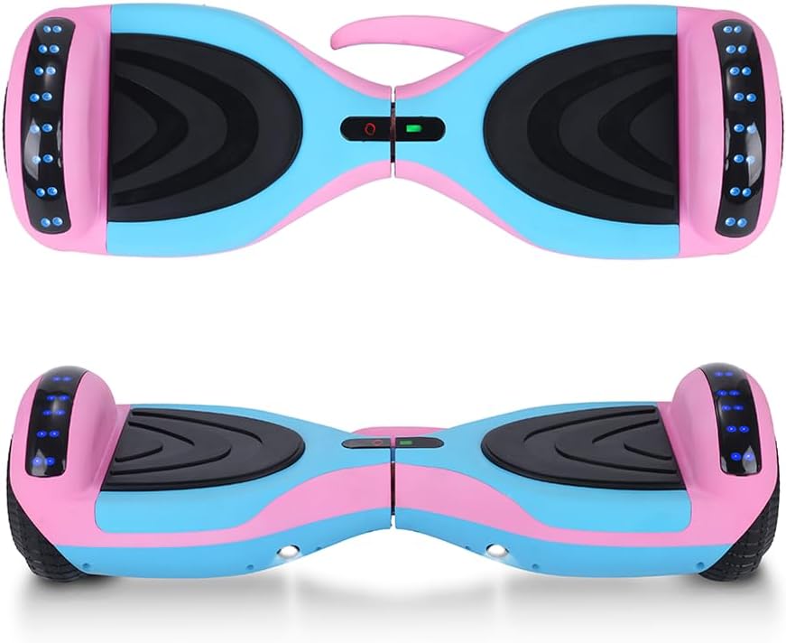 Hoverboard 6.5'' com Bluetooth, LED e 8km de autonomia: diversão, Hoverboard 6.5'' com Bluetooth, LED e 8km de autonomia: diversão, estilo e segurança para crianças e adultos até 100kg