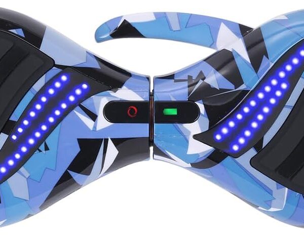 Hoverboard AZULCAM com Bluetooth, LED e 500W: mais estabilidade, diversão e desempenho para qualquer terreno.