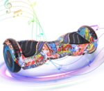 Hoverboard Elétrico com Luzes LED: equilíbrio seguro, diversão e estilo para crianças e adultos.