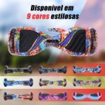Hoverboard Elétrico com Luzes LED: equilíbrio seguro, diversão e estilo para crianças e adultos. - Imagem 2
