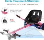 Hoverboard Seat Attachment ajustável, seguro e confortável para hoverboard 6.5 a 10, ideal para crianças e adultos. - Imagem 2