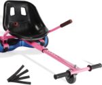 Hoverboard Seat Attachment ajustável, seguro e confortável para hoverboard 6.5 a 10, ideal para crianças e adultos.