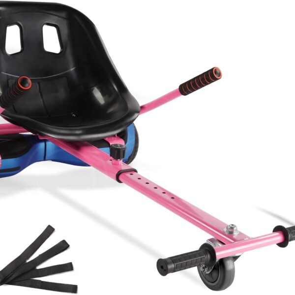 Hoverboard Seat Attachment ajustável, seguro e confortável para hoverboard 6.5 a 10, ideal para crianças e adultos.