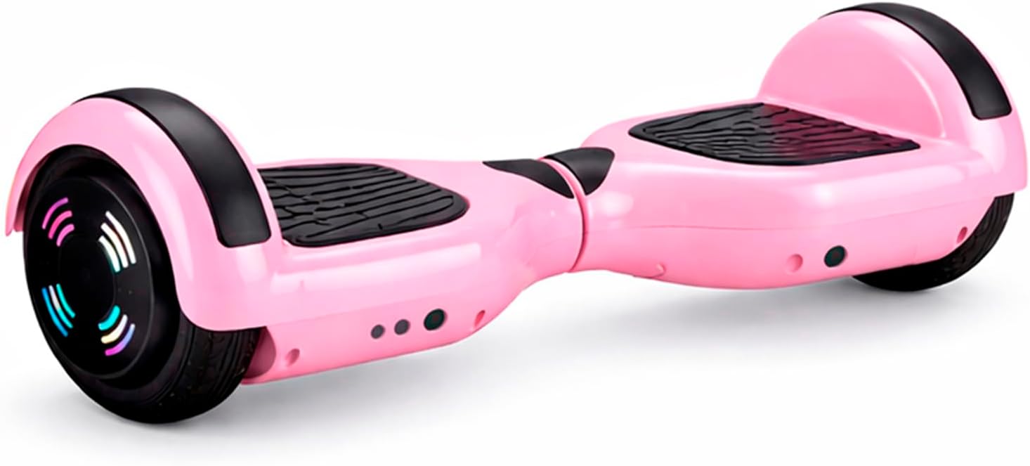 Hoverboard Skate Elétrico 6.5 Brinovar com Bluetooth, LED e bolsa Hoverboard Skate Elétrico 6.5 Brinovar com Bluetooth, LED e bolsa rosa para diversão com equilíbrio e mobilidade segura