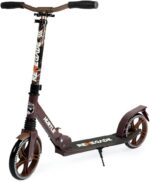 Hurtle Scooter dobrável de 2 rodas, guidão ajustável e deck antiderrapante para adolescentes e adultos