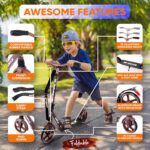 Hurtle Scooter dobrável de 2 rodas, guidão ajustável e deck antiderrapante para adolescentes e adultos - Imagem 2