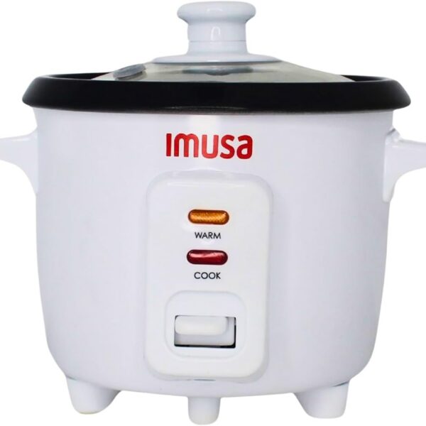 IMUSA - Panela elétrica de arroz de cerâmica para 1,5 xícaras, branca