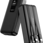 INAVA Power Bank 20000mAh: carregamento rápido 22.5W PD, 4 dispositivos e compatibilidade universal para viagens.