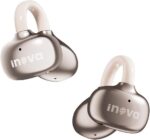 INAVA Versão Aprimorada Fone de Ouvido com Clipe. Ajuste Confortável, Som Claro, 50h, Bluetooth 6.1. para Mulheres, Crianças, Orelhas Pequenas, Esportes e quem usa Óculos (Ouro Rosa)