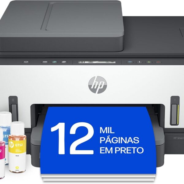 Impressora Multifuncional HP Smart Tank 754 Tanque de Tinta Colorida Wi-Fi Scanner Duplex, Bluetooth. Funções: Imprimir, Copiar, Digitalizar. Cor: Branco (2H0A6A#AK4)