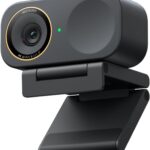 Insta360 Link 2C Pro, Webcam 4K com IA, Sensor 1/1.3", Abertura F/1.9, Rastreamento Automático, Cancelamento de Ruído, USB-C, Grafite