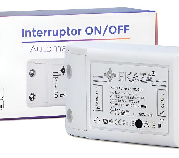 Interruptor Relé Wi-Fi EKNH-T106: automação residencial bivolt com Alexa, Google Home e SmartLife