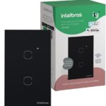 Interruptor Touch Inteligente EWS 1002 Intelbras: controle por Alexa, Wi-Fi e app Izy Smart para automação prática da iluminação.