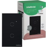 Interruptor Touch Inteligente EWS 1002 Intelbras: controle por Alexa, Wi-Fi e app Izy Smart para automação prática da iluminação.