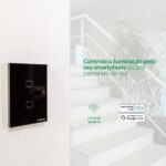 Interruptor Touch Inteligente EWS 1002 Intelbras: controle por Alexa, Wi-Fi e app Izy Smart para automação prática da iluminação. - Imagem 2