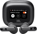 JBL Live Beam 3 com cancelamento de ruído e tela touch: som imersivo, chamadas claras e bateria de longa duração.