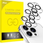 JETech Protetor de Lente para iPhone 14 Pro/Pro Max: vidro 9H HD, proteção contra riscos e instalação fácil.