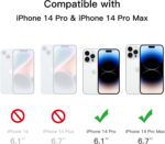 JETech Protetor de Lente para iPhone 14 Pro/Pro Max: vidro 9H HD, proteção contra riscos e instalação fácil. - Imagem 2