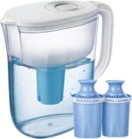 JOEY'Z Jarro de filtro de água 10 xícaras com 2 filtros de longa duração, remove chumbo e alerta eletrônico de troca.