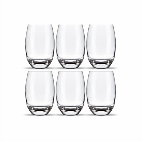Jogo 6 Copos de Vidro Luxo 465ml: elegância, resistência e design premium para servir e presentear com estilo