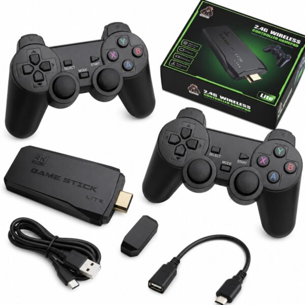 Jogo Stick 4K Retro Console com 2 Controles: HDMI Plug and Play, +20000 jogos clássicos e diversão nostálgica instantânea