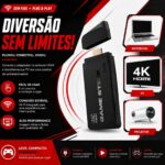 Jogo Stick 4K Retro Console com 2 Controles: HDMI Plug and Play, +20000 jogos clássicos e diversão nostálgica instantânea - Imagem 2