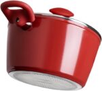 Jogo de Panelas 5 Peças Ceramic Life Optima Brinox Vermelho Carmin: antiaderente cerâmico, fundo de indução e fácil limpeza. - Imagem 2