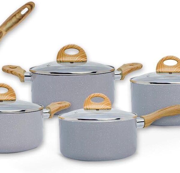 Jogo de Panelas Brinox Ceramic Life 5 Peças Smart Plus: antiaderente cerâmico, fundo de indução e fácil limpeza para cozinhar com mais praticidade.