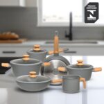 Jogo de Panelas Elara Soft Ceram 6 peças: antiaderente, cerâmica premium e compatível com indução. - Imagem 2