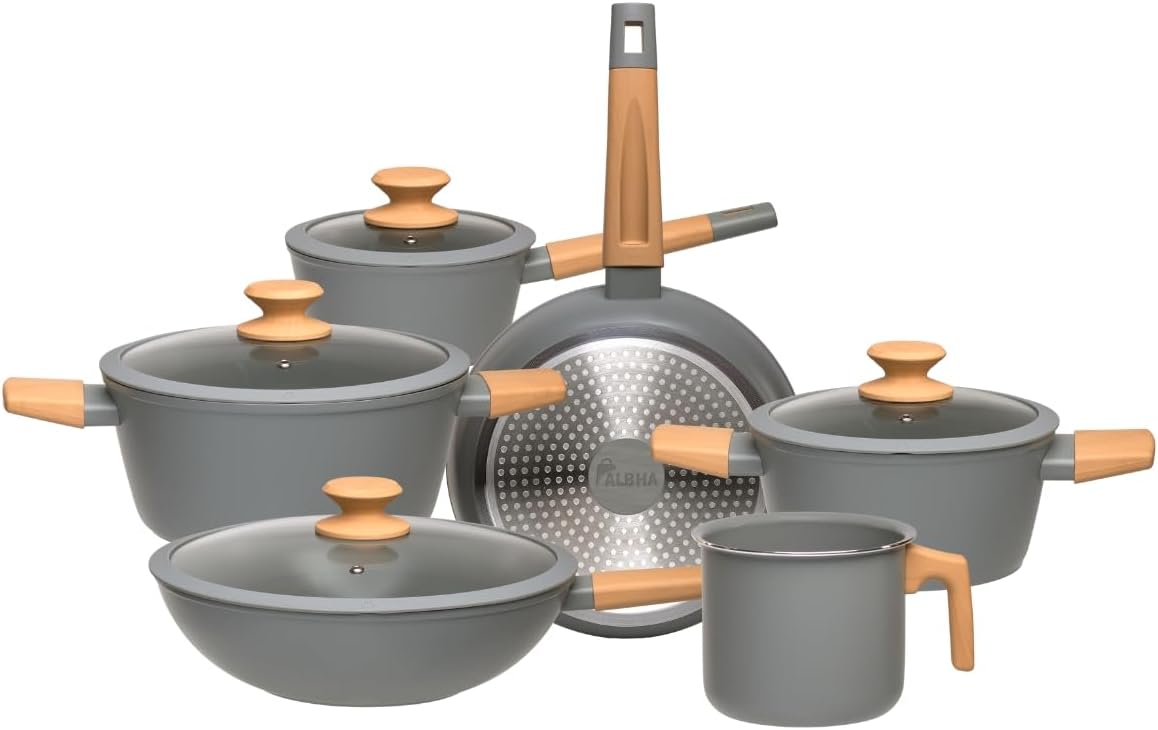 Jogo de Panelas Elara Soft Ceram 6 peças: antiaderente, cerâmica Jogo de Panelas Elara Soft Ceram 6 peças: antiaderente, cerâmica premium e compatível com indução.