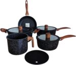 Jogo de Panelas Greek Stone 6 Peças: revestimento cerâmico antiaderente, fácil de limpar e ideal para cozinhar com praticidade e estilo. - Imagem 2