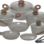 Jogo de Panelas Mimo Style 10 Peças com revestimento cerâmico, base tripla e compatível com indução.