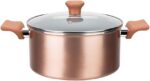 Jogo de Panelas Rochedo Ceramic Rose Gold 5 Peças: antiaderente cerâmico, compatível com indução e Thermo-Sinal exclusivo. - Imagem 2