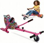 Joyfox Carrinho universal para hoverboard regulável: mais segurança, conforto e diversão com encosto alto e ajuste central.