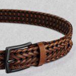KEMISANT Cinto masculino trançado 3,5 cm: conforto, ajuste fácil e estilo casual para jeans e golf. - Imagem 2
