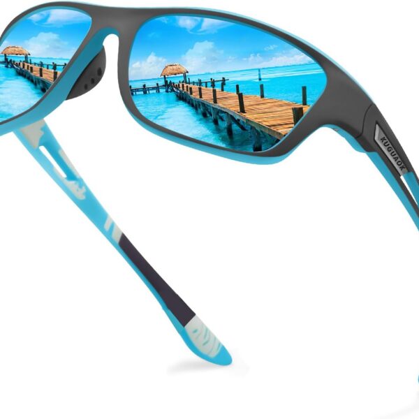 KUGUAOK óculos de sol esportivos polarizados: proteção UV e conforto para dirigir, ciclismo e pesca.