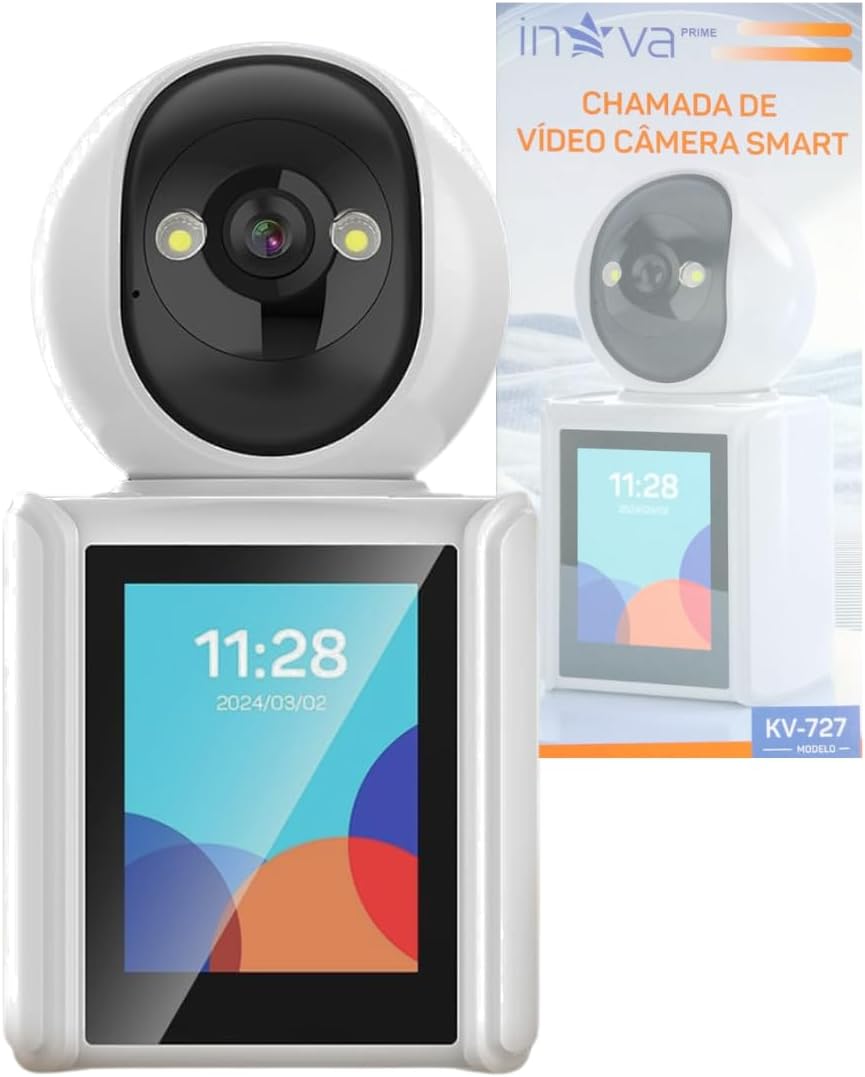 KV-727 Full HD: segurança e comunicação em tempo real com KV-727 Full HD: segurança e comunicação em tempo real com tela LCD, Wi-Fi e visão noturna.