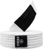 Keiko Sports Faixa Jiu Jitsu: algodão resistente, espessura ideal e aprovado pela CBJJ/IBJJF para treinos intensos.
