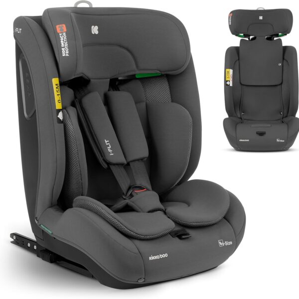 KikkaBoo i-FLIT: cadeira i-Size com ISOFIX, Top Tether e 12 posições para mais segurança e conforto.