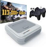Kinhank Super Console X 256GB, Retro Game Console Built-in 117,000+ Games, Video Game Console Systems for 1080P/720P Output, Compatible with PS1/PSP/MAME/ATARI, WiFi/LAN, 2 Wireless Controllers