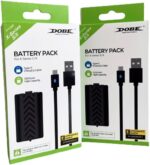 Kit 2 Baterias Recarregáveis + Cabo USB Tipo C Preto para Controle Manete de Xbox Series X/S Completo