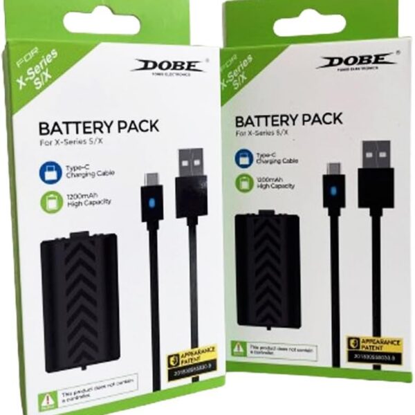 Kit 2 Baterias Recarregáveis + Cabo USB Tipo C Preto para Controle Manete de Xbox Series X/S Completo