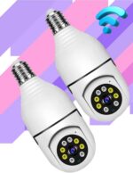 Kit 2 Câmeras Segurança WiFi 360 com Visão Noturna e Controle pelo App para Monitoramento Completo