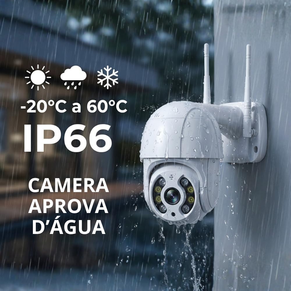 Kit 2 Câmeras de Segurança Wi‑Fi Externa 360° Full HD: Kit 2 Câmeras de Segurança Wi‑Fi Externa 360° Full HD: monitoramento no celular, visão noturna e proteção total para sua casa.