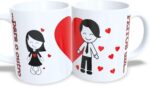 Kit 2 Canecas Personalizadas para Casal: presente romântico em cerâmica premium, ideal para celebrar o amor com estilo.