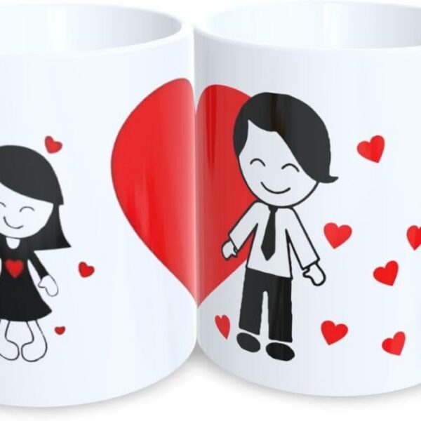 Kit 2 Canecas Personalizadas para Casal: presente romântico em cerâmica premium, ideal para celebrar o amor com estilo.