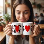 Kit 2 Canecas Personalizadas para Casal: presente romântico em cerâmica premium, ideal para celebrar o amor com estilo. - Imagem 2