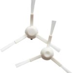 Kit 2 Escovas Laterais Xiaomi X10+/X20+/S10+/S20+ com cerdas duplas, encaixe perfeito e reposição compatível para maior eficiência na limpeza