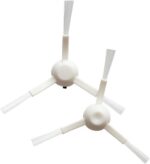 Kit 2 Escovas Laterais Xiaomi X10+/X20+/S10+/S20+ com cerdas duplas, encaixe perfeito e reposição compatível para maior eficiência na limpeza