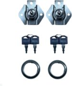 Kit 2 Fechadura 22mm Cromada para Gavetas e Armários: segurança prática com chave reserva e fácil instalação.